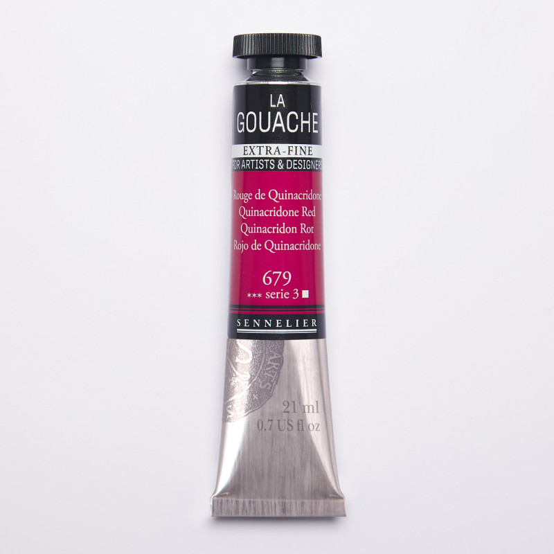 Rouge de Quinacridone (Rouge Primaire) - Gouache Tube 21ml Sennelier