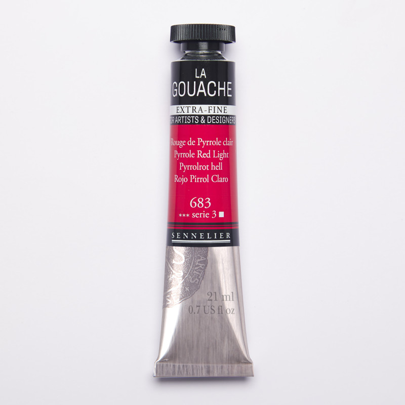 Rouge de Pyrrole clair - Gouache Tube 21ml Sennelier