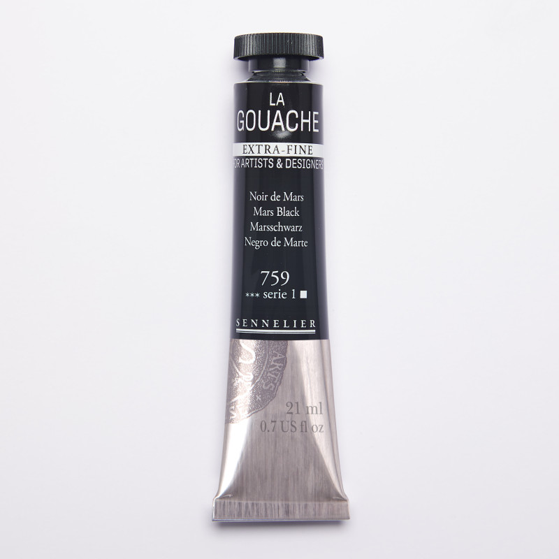 Noir de Mars - Gouache Tube 21ml Sennelier