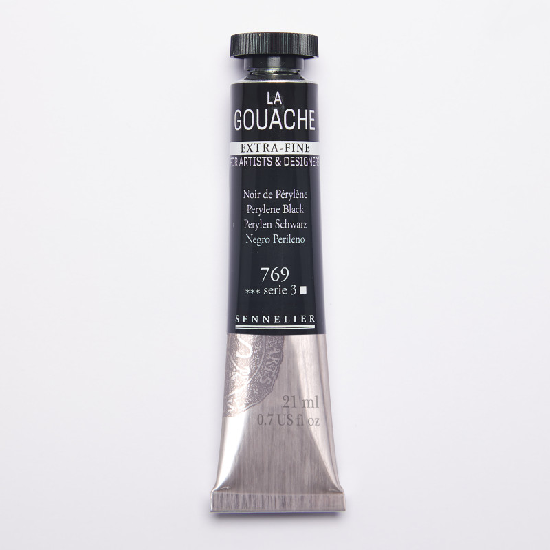 Noir de Pérylène - Gouache Tube 21ml Sennelier