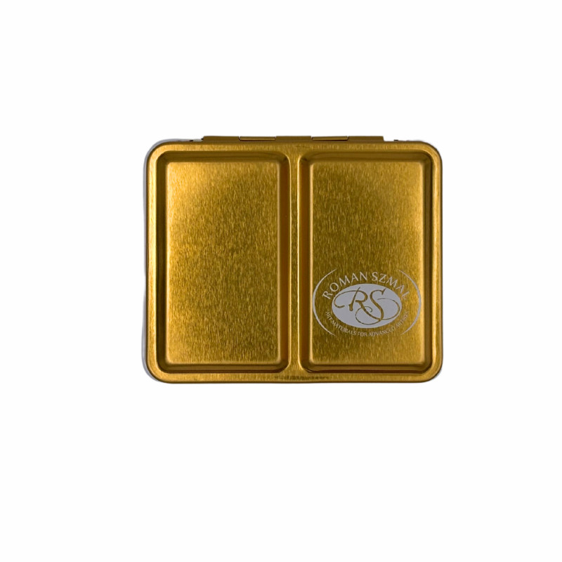 Coffret aquarelle vide mini or 12 ½ godets en métal Roman Szmal