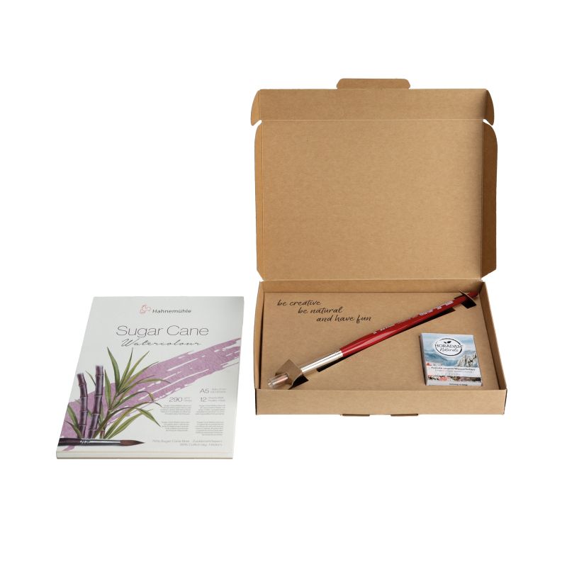Set de démarrage aquarelle horadam naturals + pinceau DaVinci + papier Hahnemühle Schmincke
