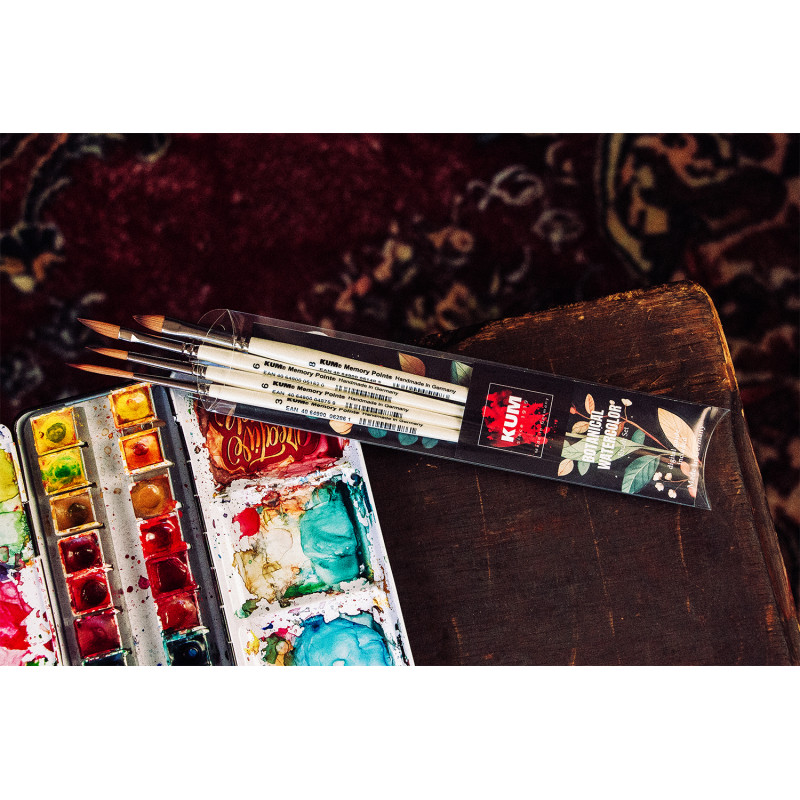 Set Botanical 4 pinceaux aquarelle Kum