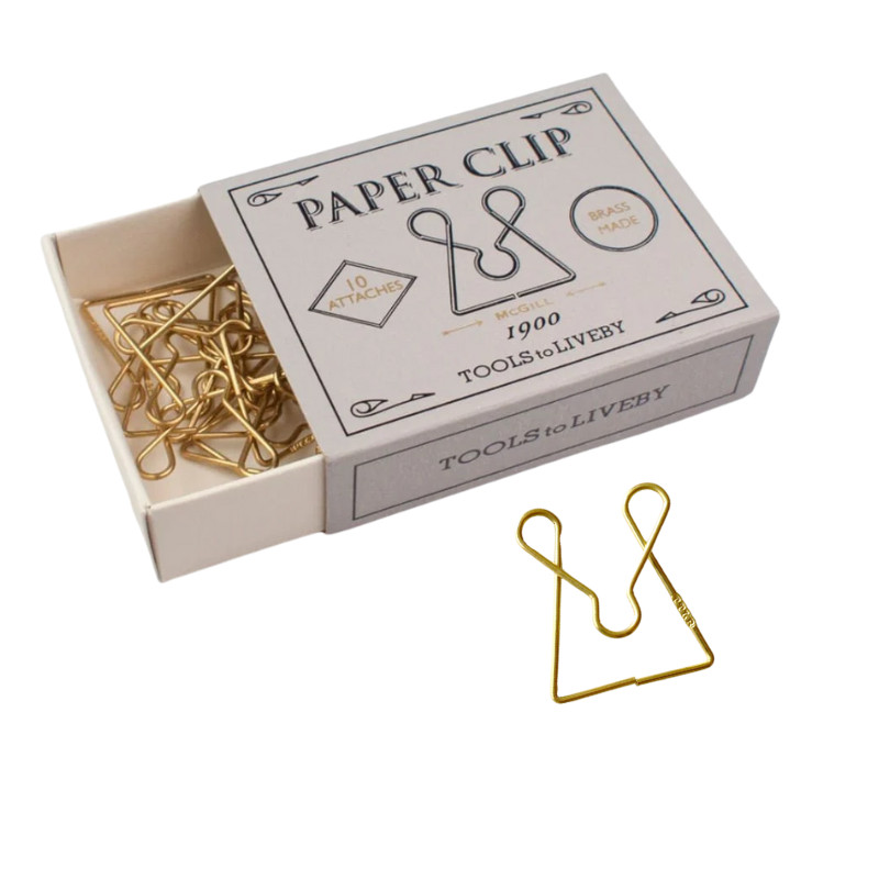 Clips en laiton McGill en boîte grise de 10 Tools to liveby