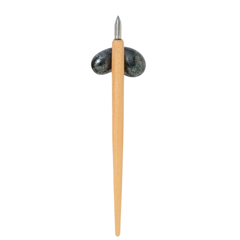 Repose plume porcelaine noir brillant Kakimori