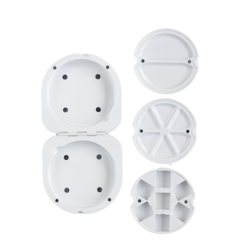 Palette de voyage Pocket palette plastique creux de mélange et emplacements demi-godetsEtchr