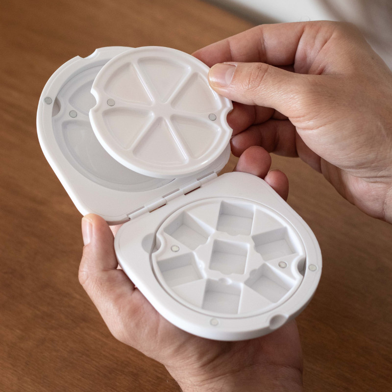 Palette de voyage Pocket palette plastique creux de mélange et emplacements demi-godetsEtchr