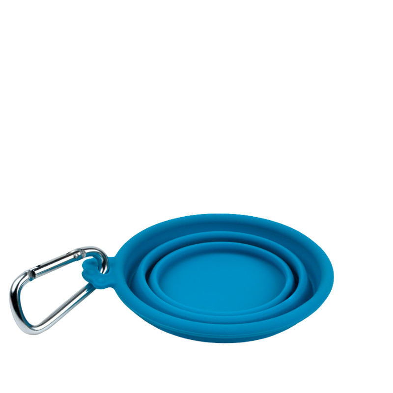 Gobelet à eau pliable bleu avec cadenas Ø 97 mm 250ml Silver Brush