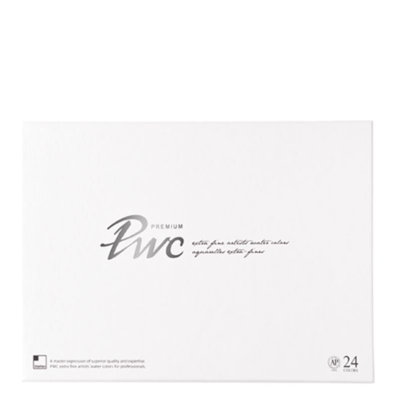 Coffret 24 Tubes 15ml aquarelles extra-fines PWC en carton ShinHan