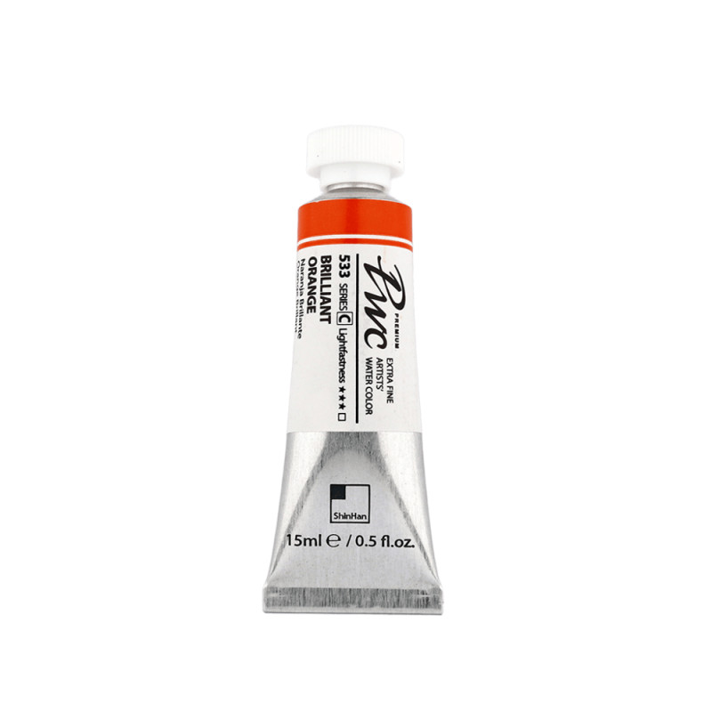 Orange brillant - aquarelle PWC Tube 15ml ShinHan