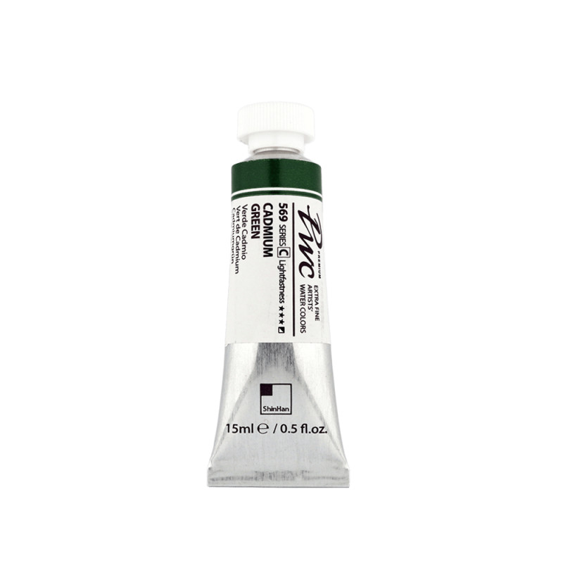 Vert de cadmium - aquarelle PWC Tube 15ml ShinHan