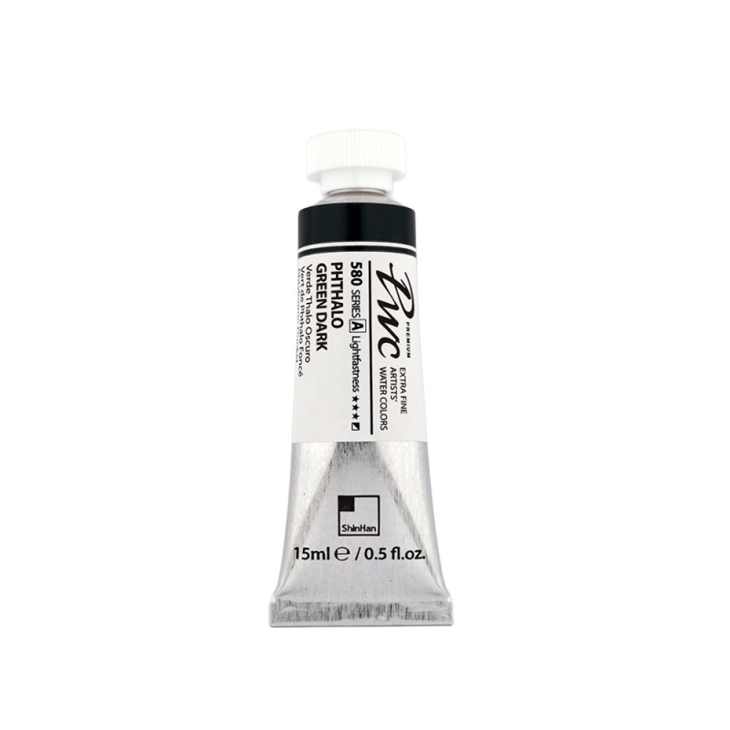Vert phtalo foncé - aquarelle PWC Tube 15ml ShinHan