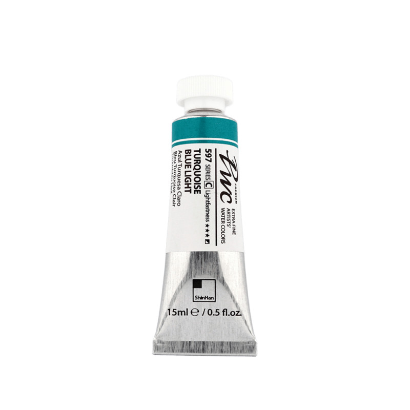 Bleu turquoise clair - aquarelle PWC Tube 15ml ShinHan