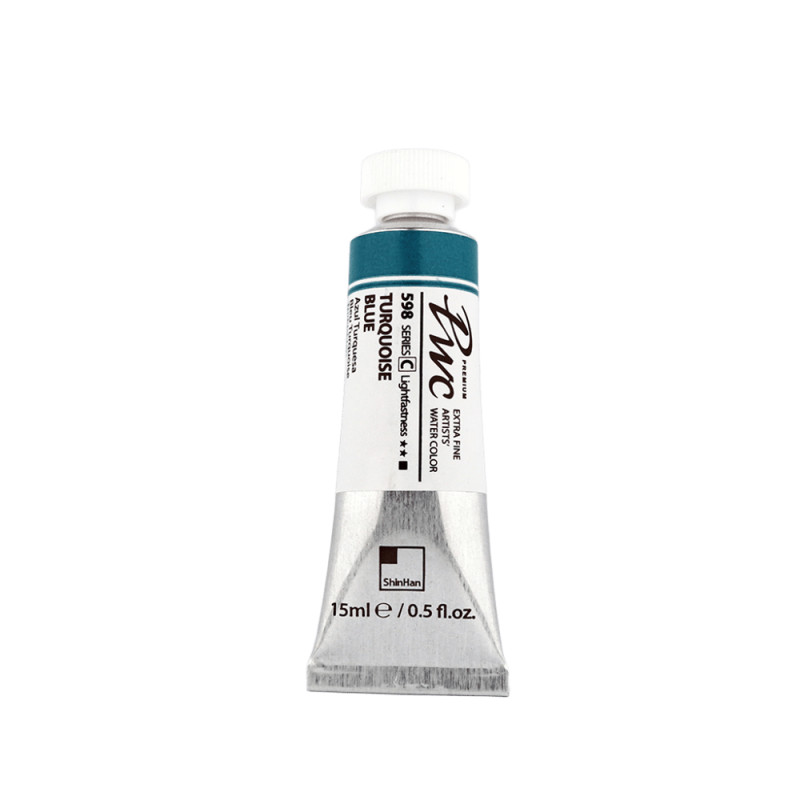 Bleu turquoise - aquarelle PWC Tube 15ml ShinHan