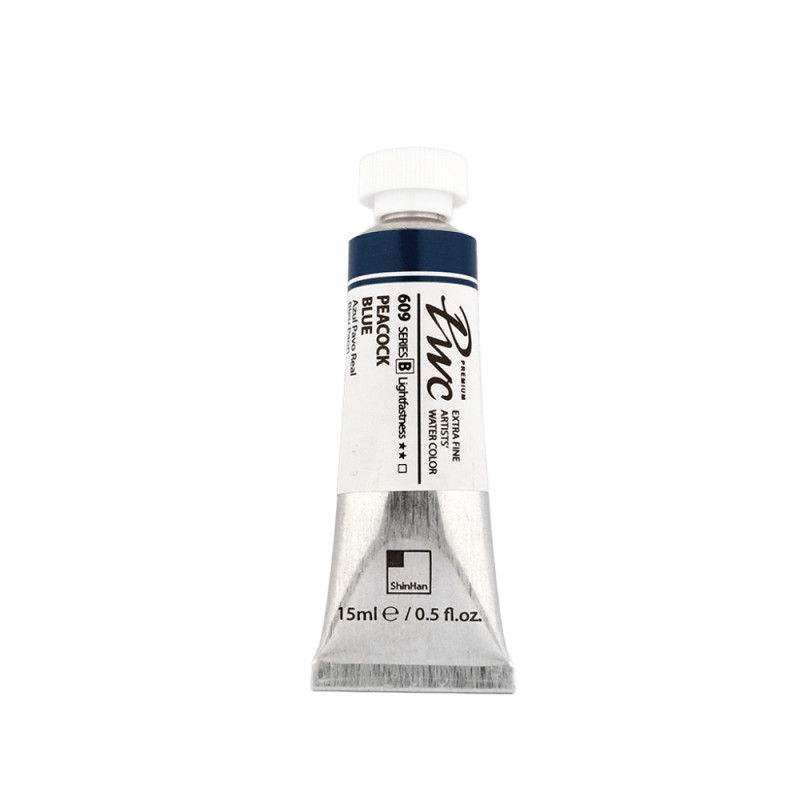 Bleu paon - aquarelle PWC Tube 15ml ShinHan