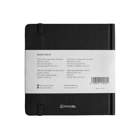 Carnet Escoda 14x14 200g 30f grain fin