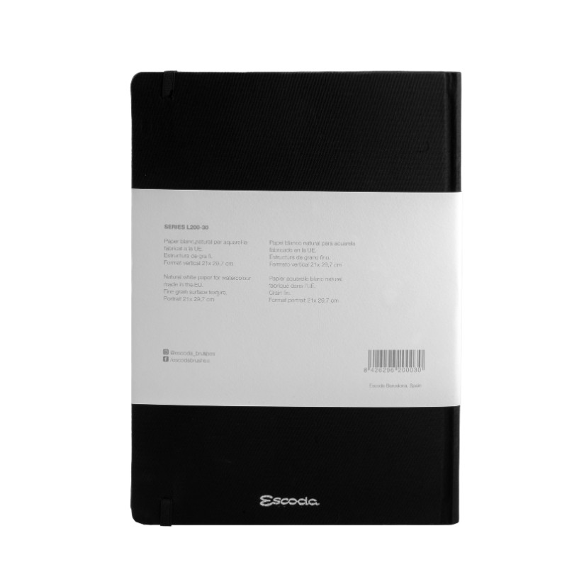 Carnet Escoda A4 portrait 200g 30f grain fin