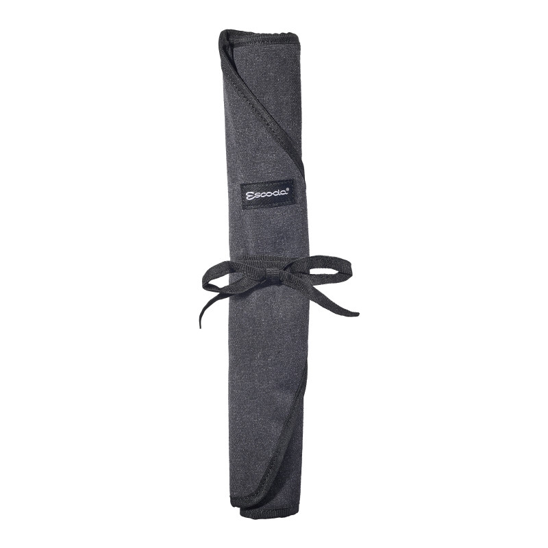 Trousse tissu noire emplacement 12 pinceaux Escoda