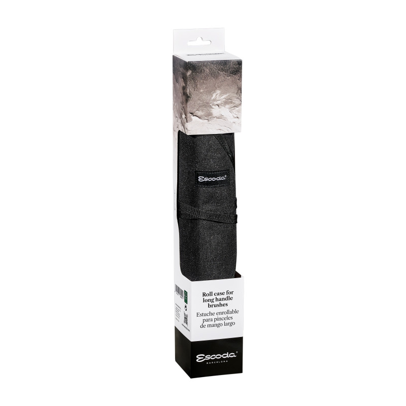 Trousse tissu noire emplacement 12 pinceaux Escoda