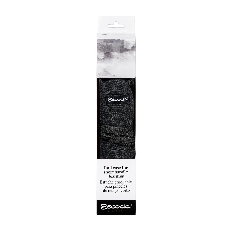 Trousse tissu noire emplacement 12 pinceaux Escoda