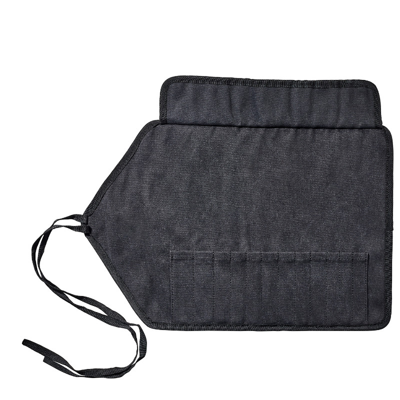 Trousse tissu noire emplacement 12 pinceaux Escoda