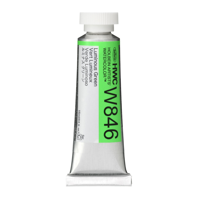 Vert Lumineux - Aquarelle Tube 15ml Holbein Artists'