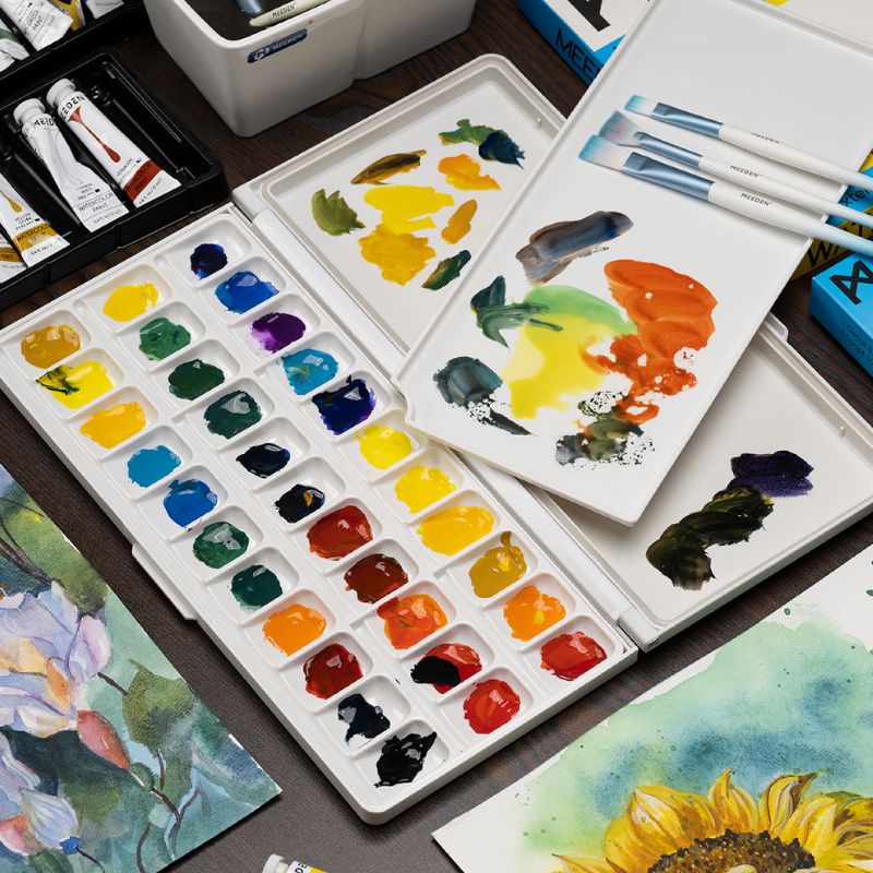 Palette étanche jaune 33 creux 32x16 cm Meeden