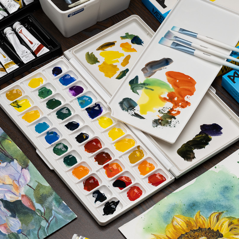 Palette étanche jaune 33 creux 32x16 cm Meeden
