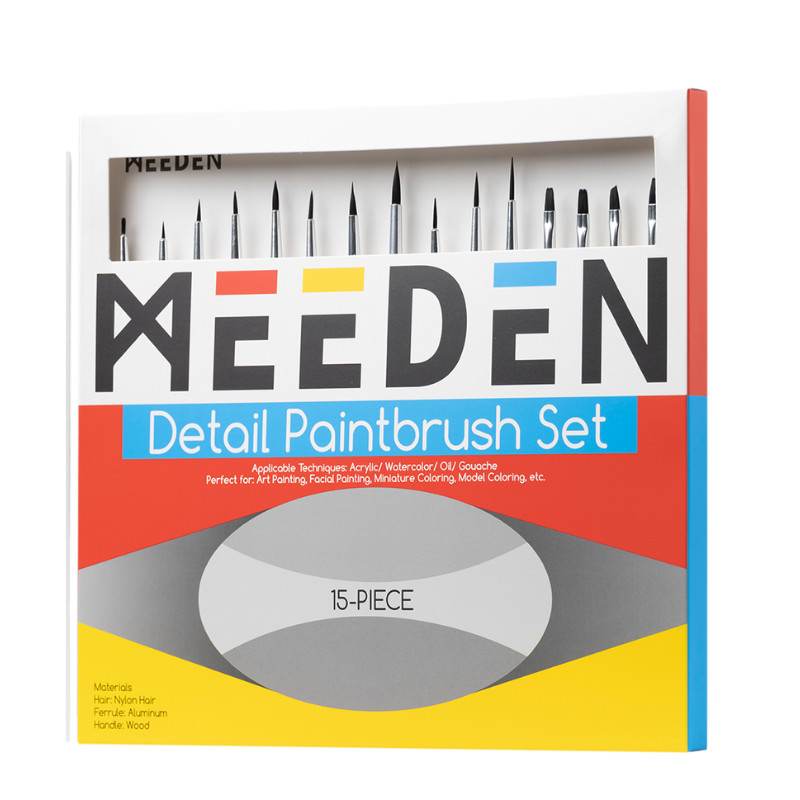 Set de 15 pinceaux de précision Meeden