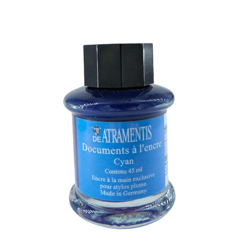 Cyan - Encre documentaire pour stylo-plume 45 ml De Atramentis