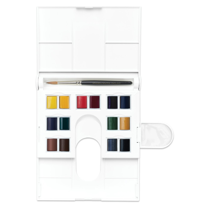 Boîte de voyage 14 ½ godets + accessoires Winsor & Newton