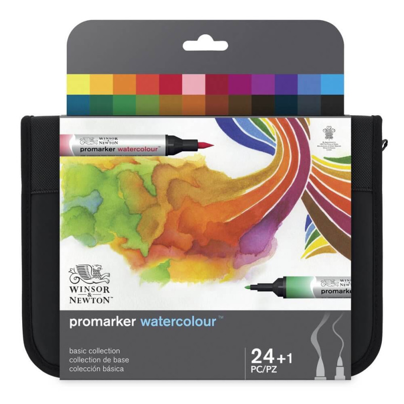Coffret 24 feutres Aquarelle Promarker collection basic Winsor & Newton