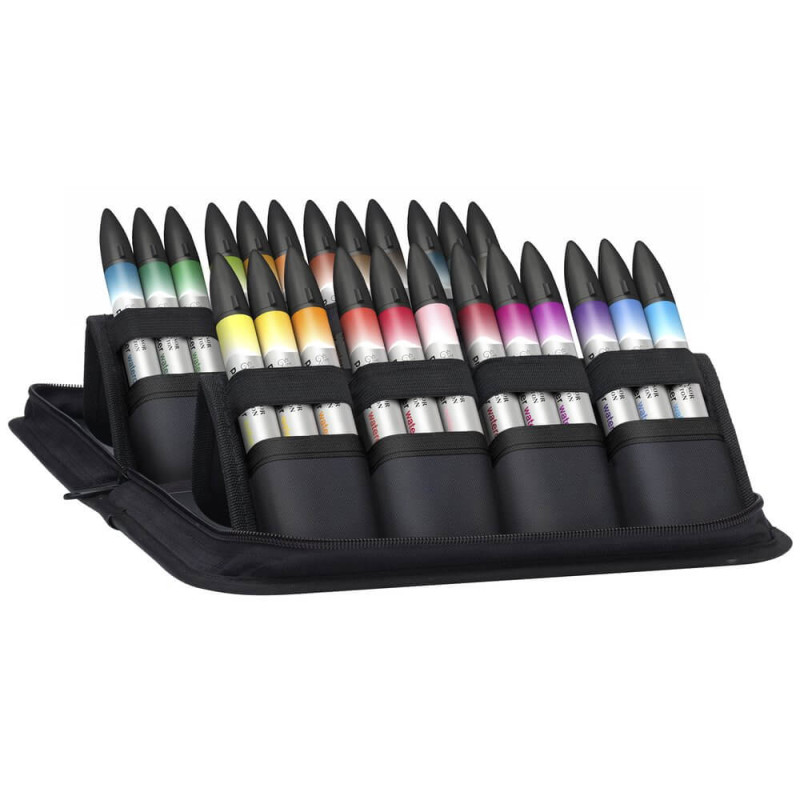 Coffret 24 feutres Aquarelle Promarker collection basic Winsor & Newton