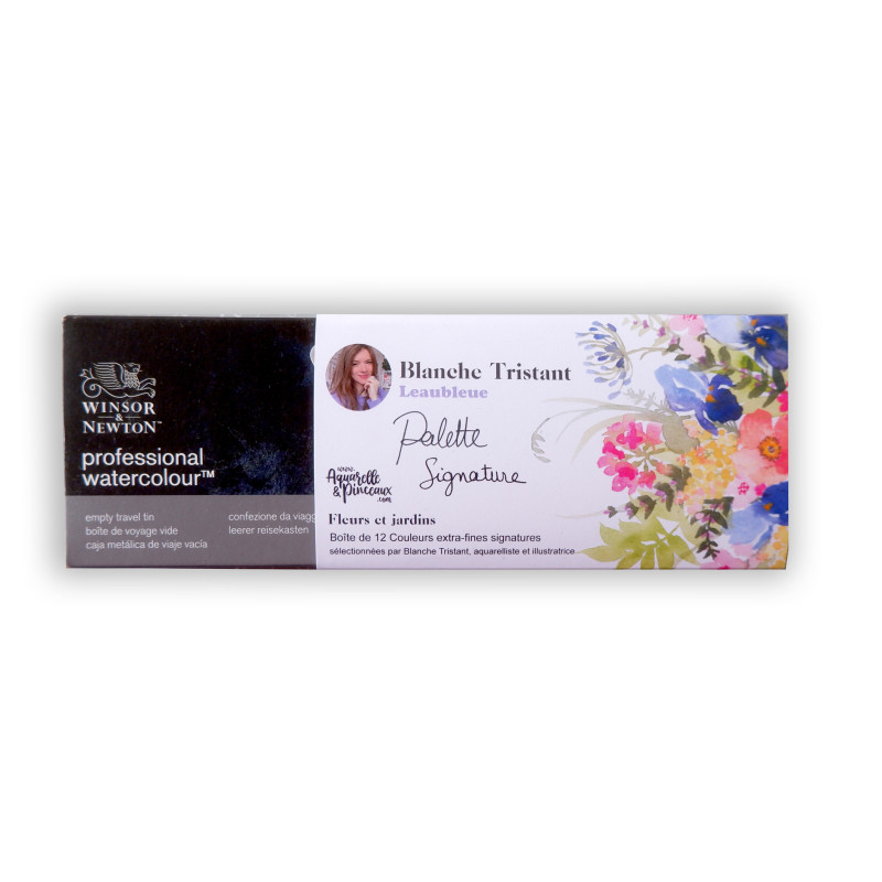 Palette originale Blanche Tristant 12 ½ godets + 12 vides Winsor & Newton