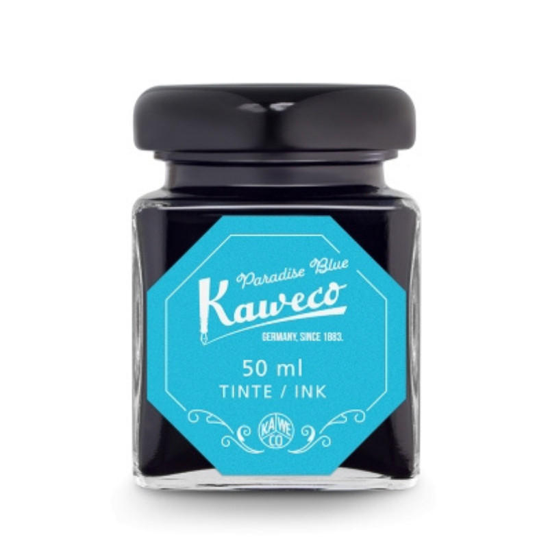 Flacon 50ml d'encre premium Kaweco Bleu paradis