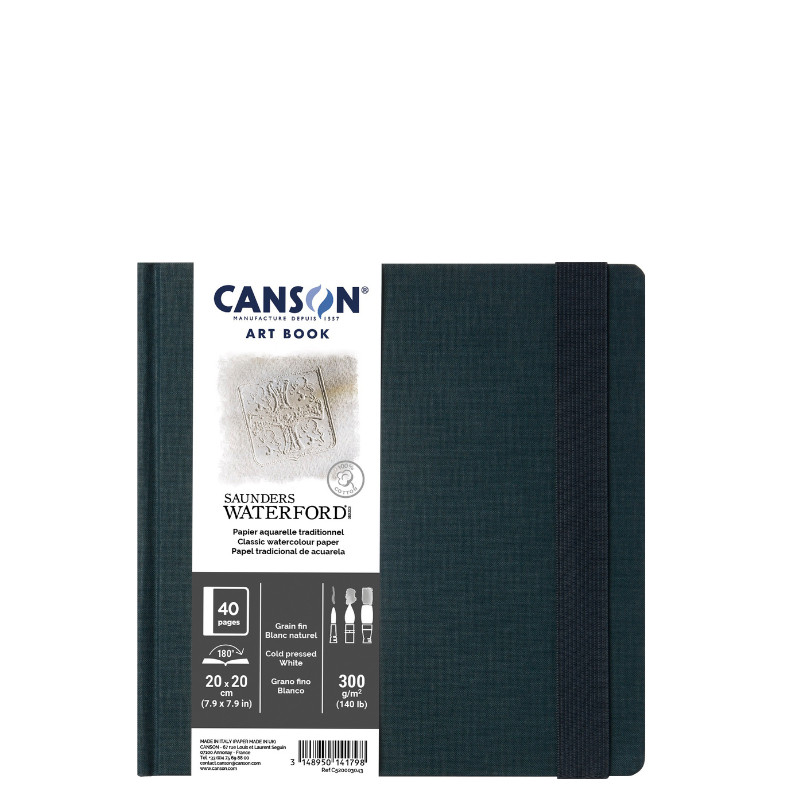 Carnet Saunders Waterford 20x20 300g 20 f grain fin Canson