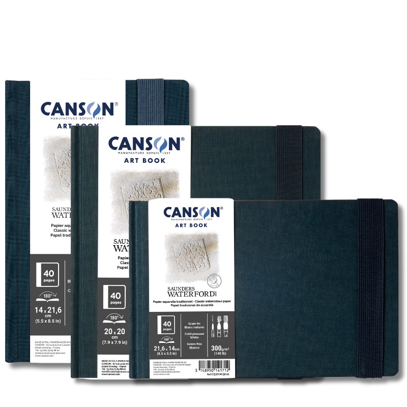 Carnet Saunders Waterford 20x20 300g 20 f grain fin Canson