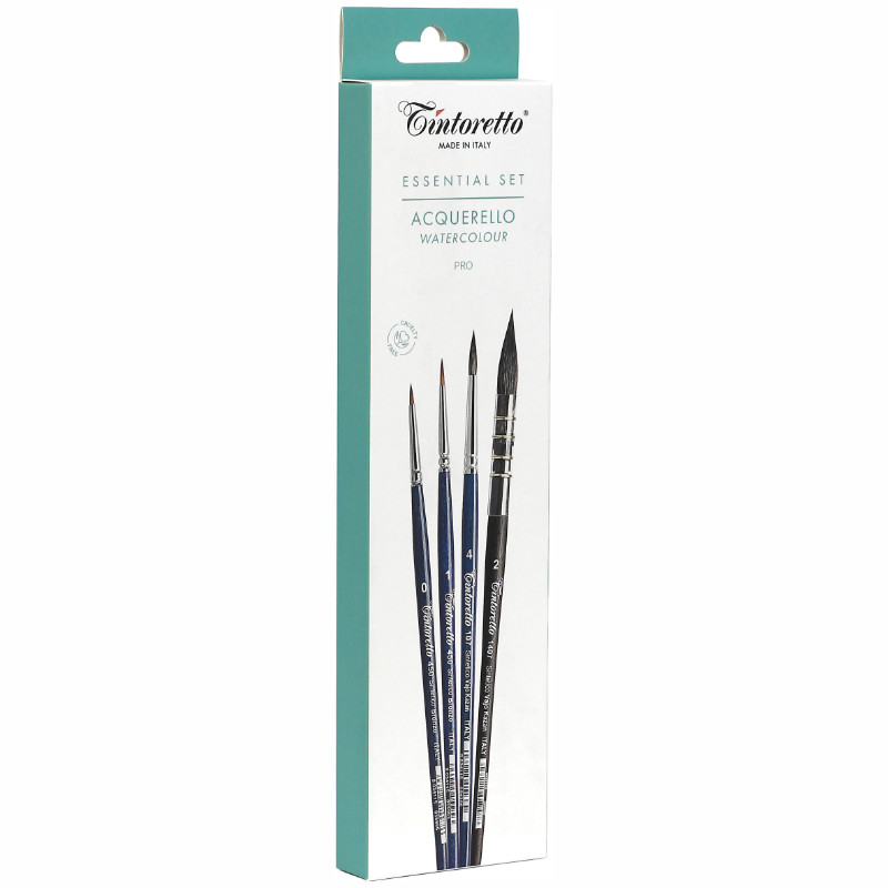 Set Pro 4 pinceaux aquarelle Tintoretto