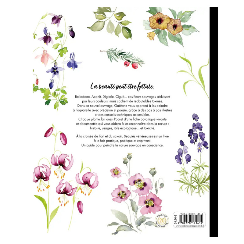 Aquarelle Fleur des Champs, Beautés vénéneuses Gaëtane Nicoulin