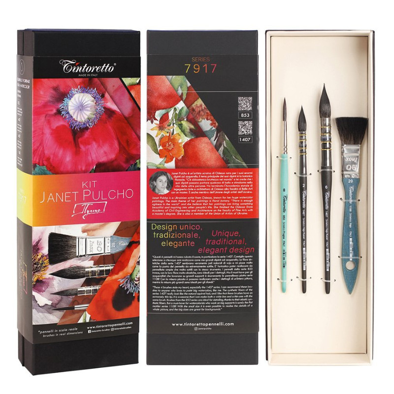 Kit Janet Pulcho de 4 pinceauxTintoretto