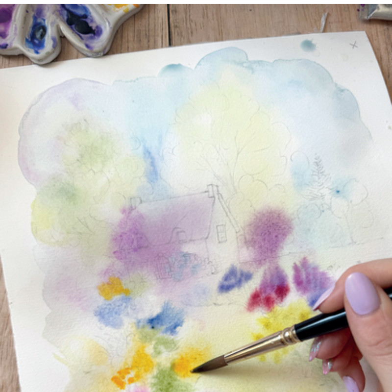 L'atelier de l'aquarelle fleurie, Blanche Tristant @leaubleue