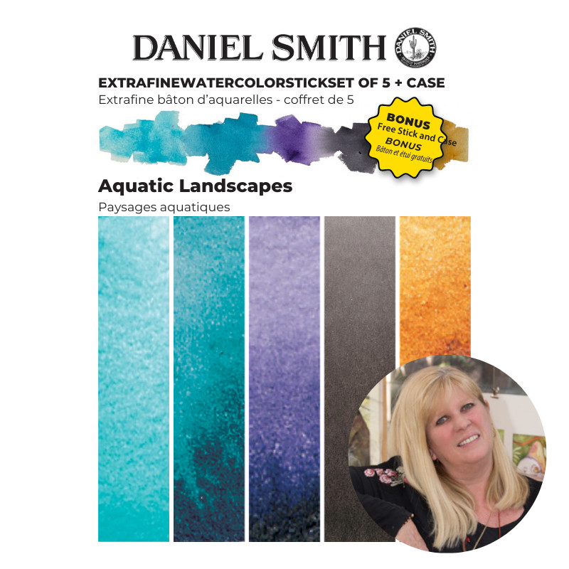 Set Paysages aquatiques 5 sticks aquarelle avec étui Daniel Smith