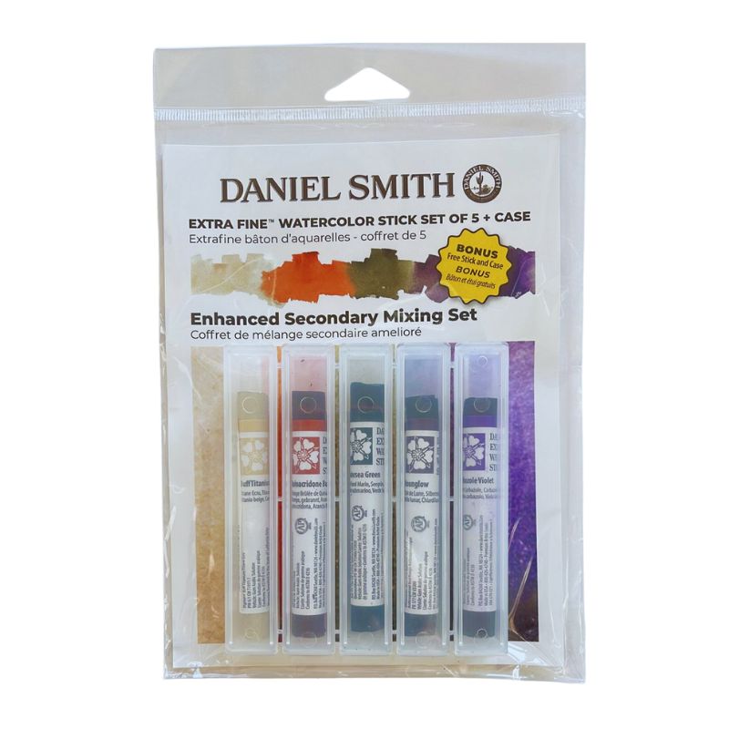 Set de mélange secondaire amélioré 5 sticks aquarelle avec étui Daniel Smith