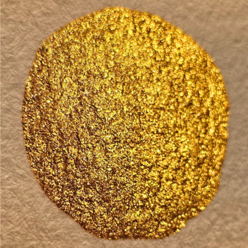 Golden key - aquarelle scintillante godet Skrim