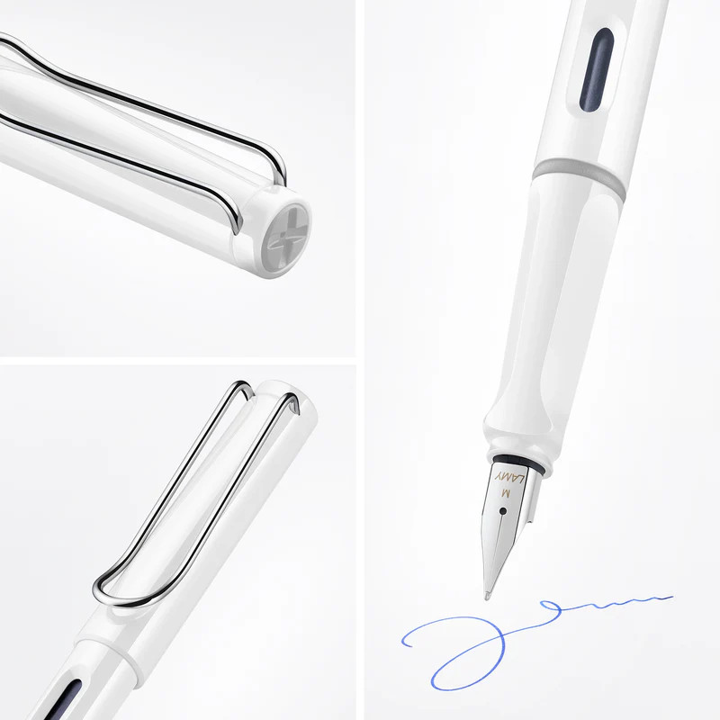 Stylo-plume Safari blanc brillant Extra-fine Lamy