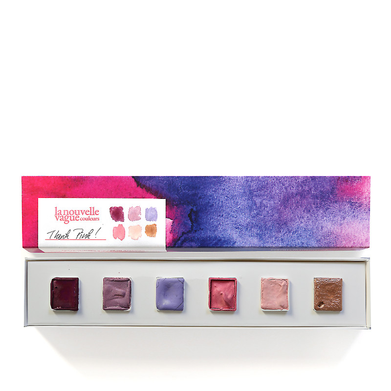 Coffret Think Pink 6 ½ godets aquarelles La nouvelle vague