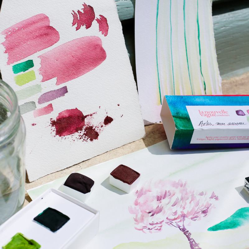Coffret Arles mon amour 6 ½ godets aquarelles La nouvelle vague