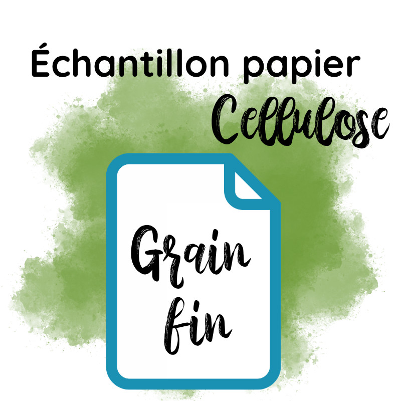 Échantillon papier cellulose grain fin