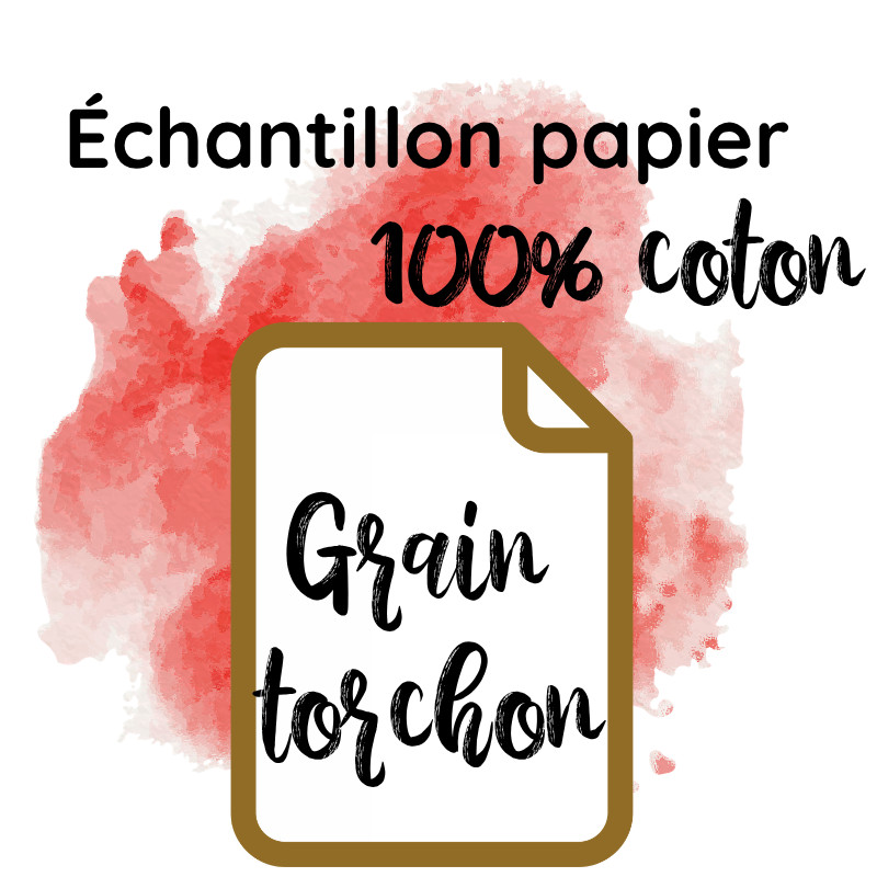 Échantillon papier 100% coton grain torchon