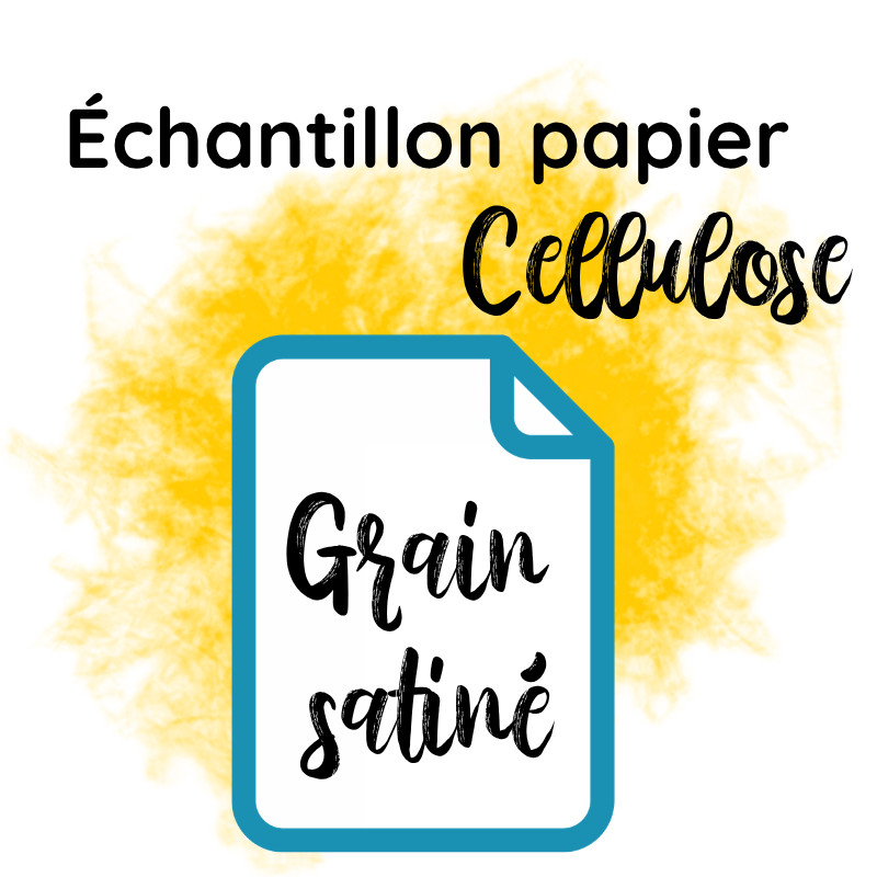 Échantillon papier cellulose grain satiné